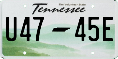 TN license plate U4745E