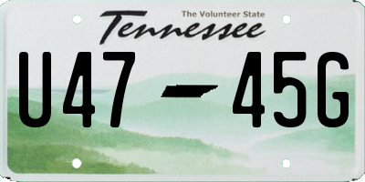 TN license plate U4745G