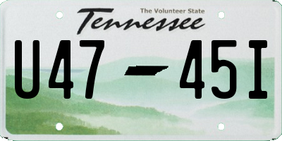 TN license plate U4745I