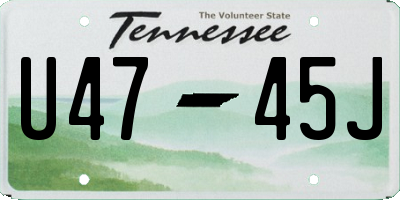TN license plate U4745J