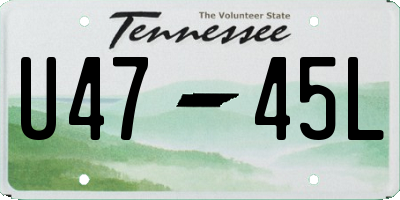 TN license plate U4745L