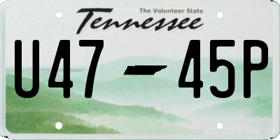 TN license plate U4745P