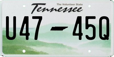 TN license plate U4745Q