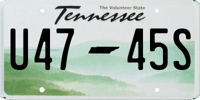 TN license plate U4745S