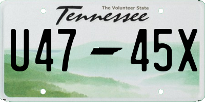 TN license plate U4745X