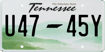TN license plate U4745Y