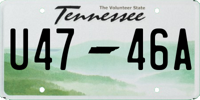 TN license plate U4746A