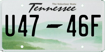 TN license plate U4746F
