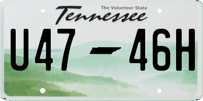 TN license plate U4746H