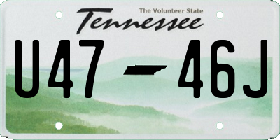 TN license plate U4746J