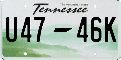 TN license plate U4746K