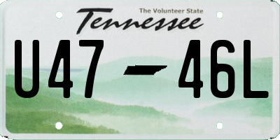 TN license plate U4746L