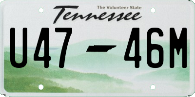 TN license plate U4746M