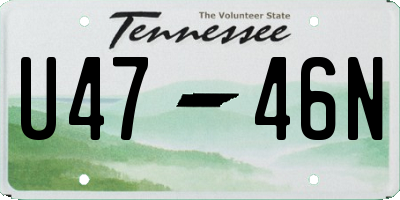 TN license plate U4746N