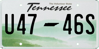 TN license plate U4746S