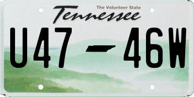TN license plate U4746W