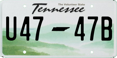 TN license plate U4747B