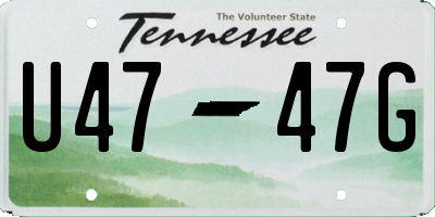 TN license plate U4747G