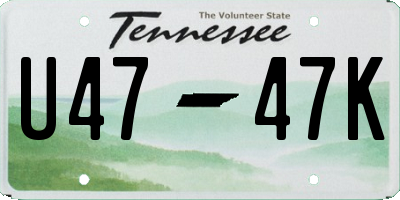 TN license plate U4747K