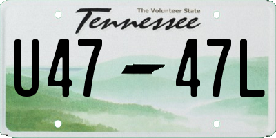 TN license plate U4747L