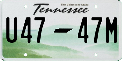TN license plate U4747M