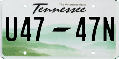 TN license plate U4747N