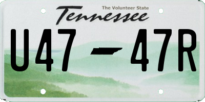 TN license plate U4747R