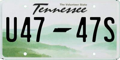 TN license plate U4747S
