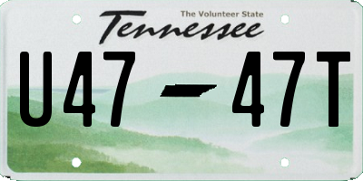 TN license plate U4747T