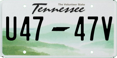 TN license plate U4747V