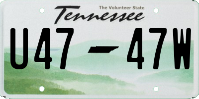 TN license plate U4747W