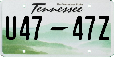 TN license plate U4747Z