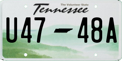 TN license plate U4748A