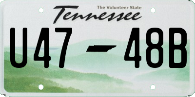 TN license plate U4748B