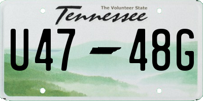 TN license plate U4748G
