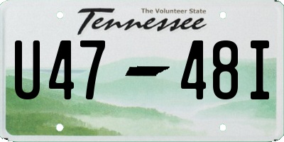 TN license plate U4748I