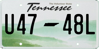 TN license plate U4748L