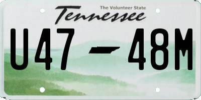 TN license plate U4748M