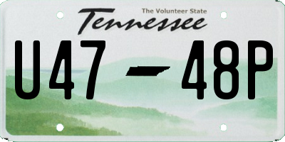 TN license plate U4748P