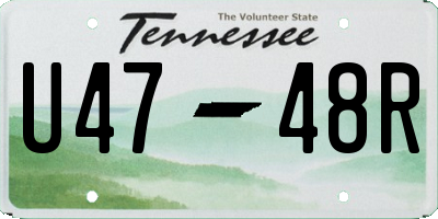 TN license plate U4748R