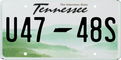 TN license plate U4748S