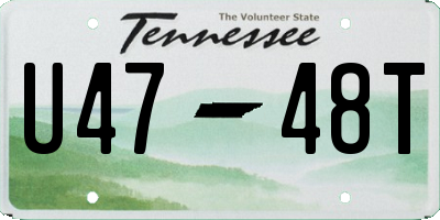 TN license plate U4748T