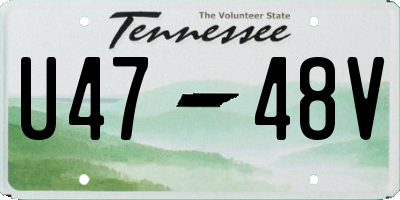 TN license plate U4748V