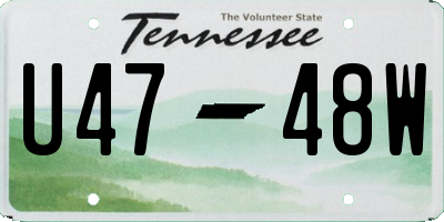 TN license plate U4748W