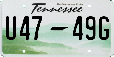 TN license plate U4749G