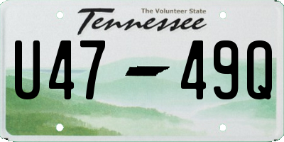 TN license plate U4749Q
