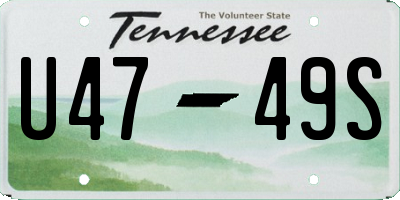 TN license plate U4749S