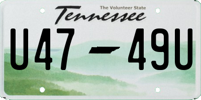 TN license plate U4749U