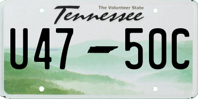 TN license plate U4750C