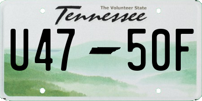 TN license plate U4750F